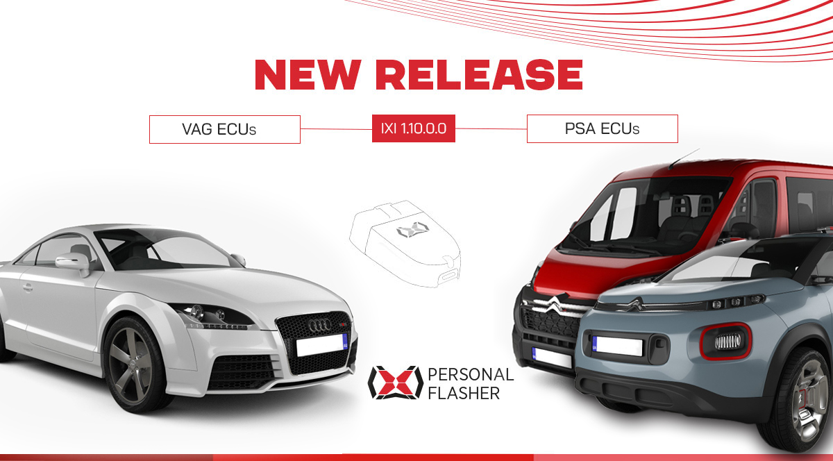 Vehicles supported by the new version of IXI Personal Flasher